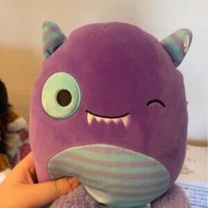 Squishmallow purple monster plush